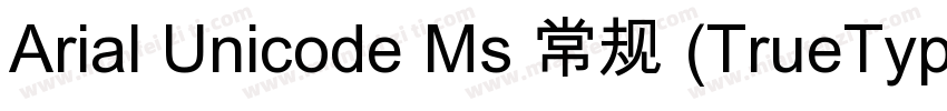 Arial Unicode Ms 常规 (TrueType)字体转换